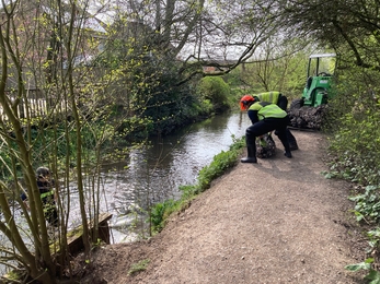 Rock rolls for the Romsey Barge Canal restoration 