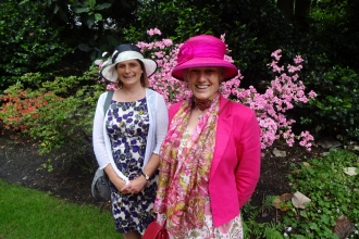 Catherine Chatters and Jo Gore at the Royal Garden Party