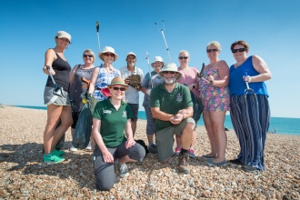 Hayling Island beach clean organised by Southern Co-op