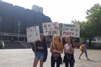 young people on climate strike, Portsmouth 