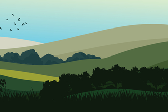 Wilder landscape illustration - hills