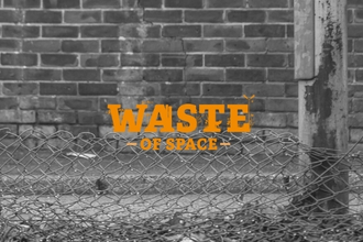 waste of space logo on grey background