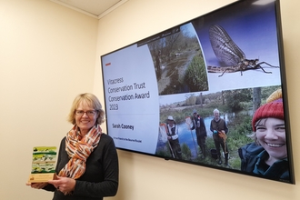 Sarah Cooney with Vitacress Conservation Award 2023 © Vitacress Conservation Trust