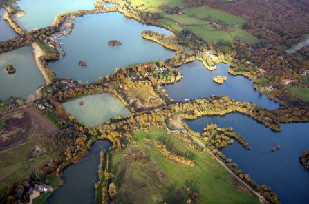 Blashford Lakes nature reserve aerial © Keith Betton