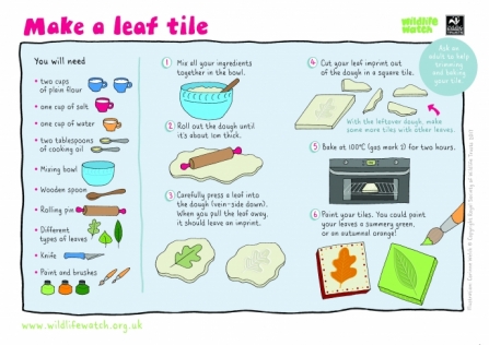 Make a leaf tile activity sheet
