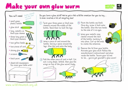 Make your own glow worm activity sheet