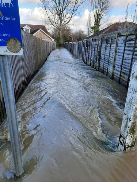 Newchurch cycle track flooding