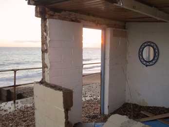 Aftermath of the 2014 Valentine’s Day storm at Milford on Sea