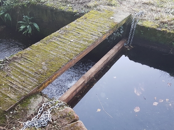 Sluice repairs on the Bourne Rivulet at Hurstbourne Priors © Wessex Rivers Trust