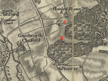 Right of way in Wherwhell shown on Ordnance Survey map circa 1817 © Paul Howland