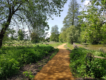 Path installed for increased accessibility at Millennium Green Pond © HIWWT