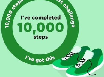 Macmillan Cancer Support award to say you've completed 10,000 steps.