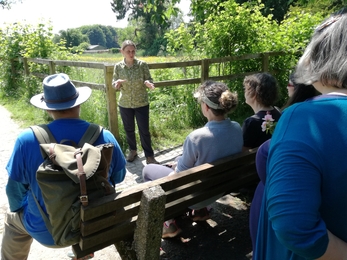Dawn Nelson performs at the Tales from the Riverbank Literature Festival © Hampshire & Isle of Wight Wildlife Trust