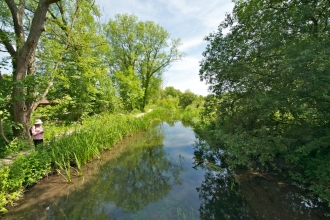 Walking the Itchen at Winnall Moors by Steve Page