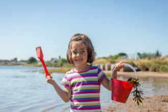 Girl at Milton Locks nature reserve