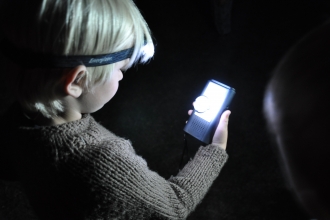 Child with a bat detector