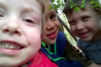 Den at Forest School by Dawn Preston