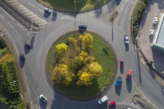 Aerial photograph of A-road