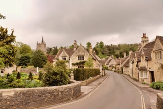 Street in a rural village in England.