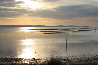 Sunset over the Solent at the Beaulieu estuary