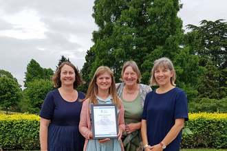 Some of the Watercress and Winterbournes scheme team at the 2023 CIEEM Awards ceremony © Hampshire & Isle of Wight Wildlife Trust