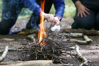Campfire cooking at Swanwick Lakes