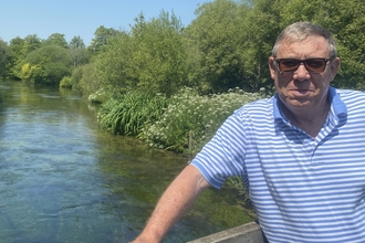 Martin Miles by a chalk stream © Martin Miles