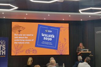 Dawn O’Malley presenting Nature Positive Portsmouth 