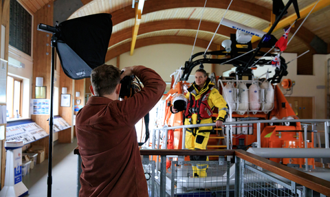 Photographer Tom Harrison and RNLI © Siân Addison