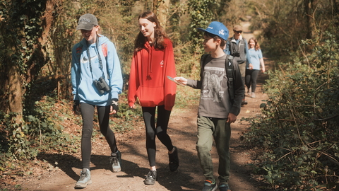 Wildlife Rangers walking along a path