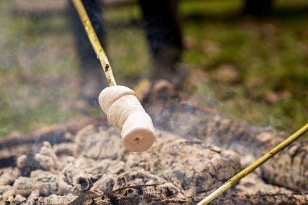 Cooking marshmallows over campfire © Adrian Clarke 