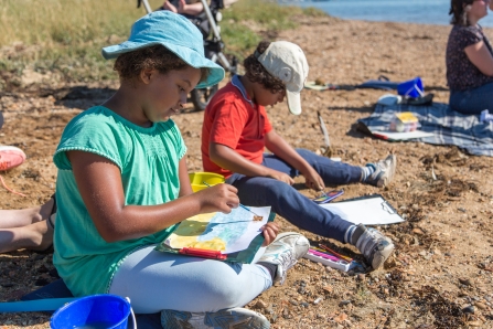 Art outdoors at Milton Locks nature reseve