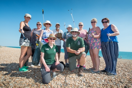 Hayling Island beach clean organised by Southern Co-op