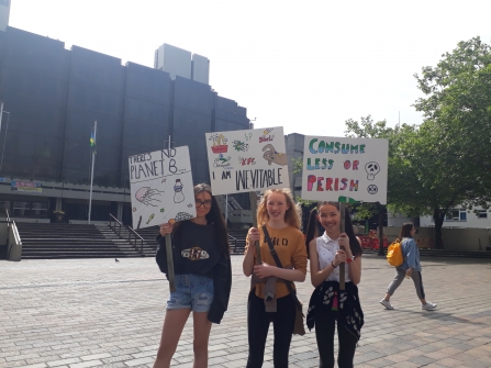 young people on climate strike, Portsmouth 