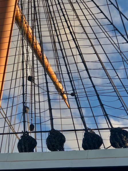 Rigging on a square rigger at Portsmouth © Trudi Lloyd Williams