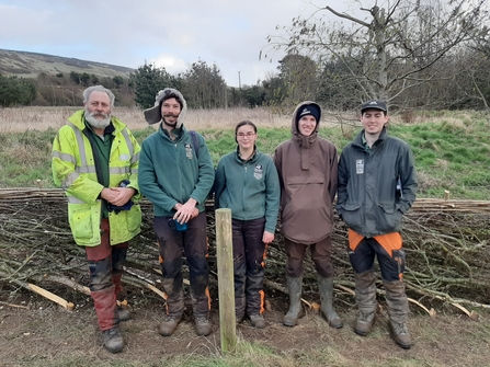 Woodland Apprentices at the Isle of Wight Hedgelaying Competition 2020 © HIWWT