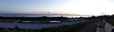 Sunset panorama at Southsea beach