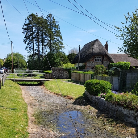 Dry chalk stream bed © HIWWT