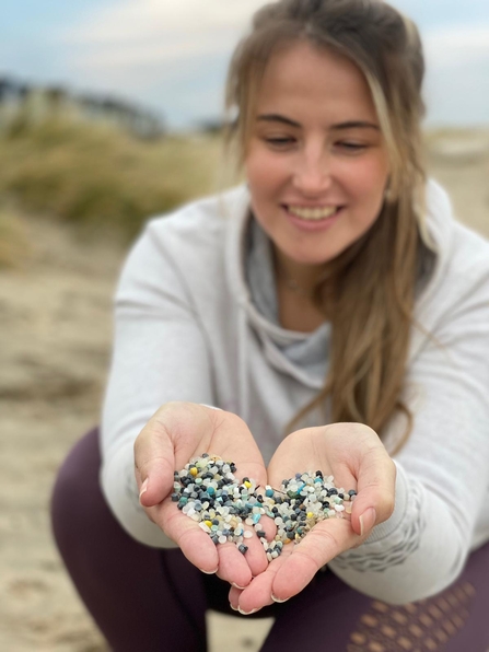 Marine Champion Natalie Harris and Plastic Nurdles