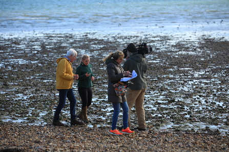 Countryfile filming at Lepe beach © Siân Addison