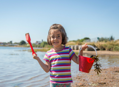 Girl at Milton Locks nature reserve