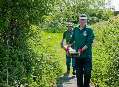 Volunteer workparty at Farlington Marshes by Ian Cameron-Reid