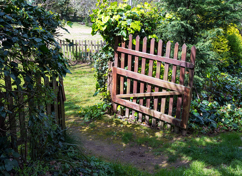 Open garden gate © Getty Images